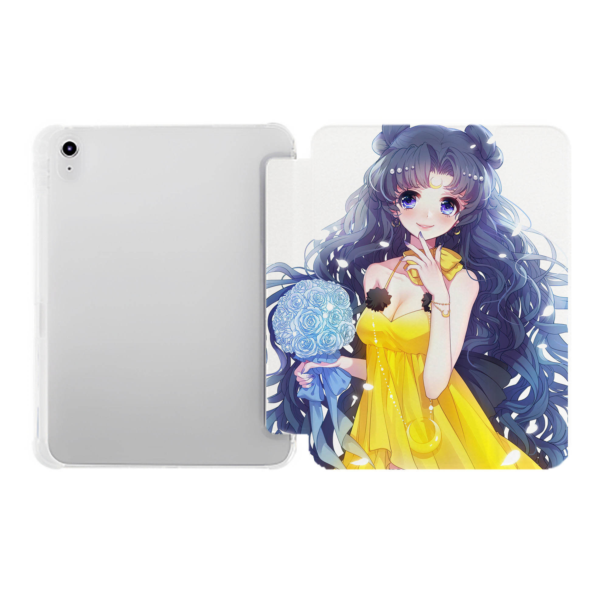 （画像用） 美少女戦士セーラームーン Sailor Moon IPad ケース ペン収納付き 三つ折りスタンド PUレザー×シリコン 対応機種9.5/10.5/10.9インチ